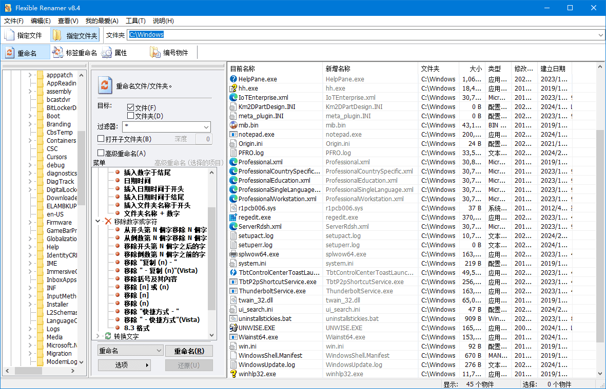 Flexible Renamer – 好用的文件和文件夹批量改名软件