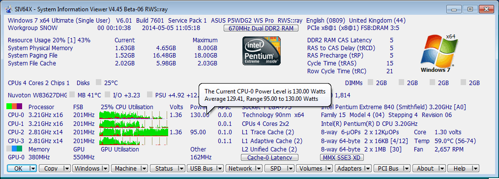 SIV(System Information Viewer) – 实用系统硬件检测软件