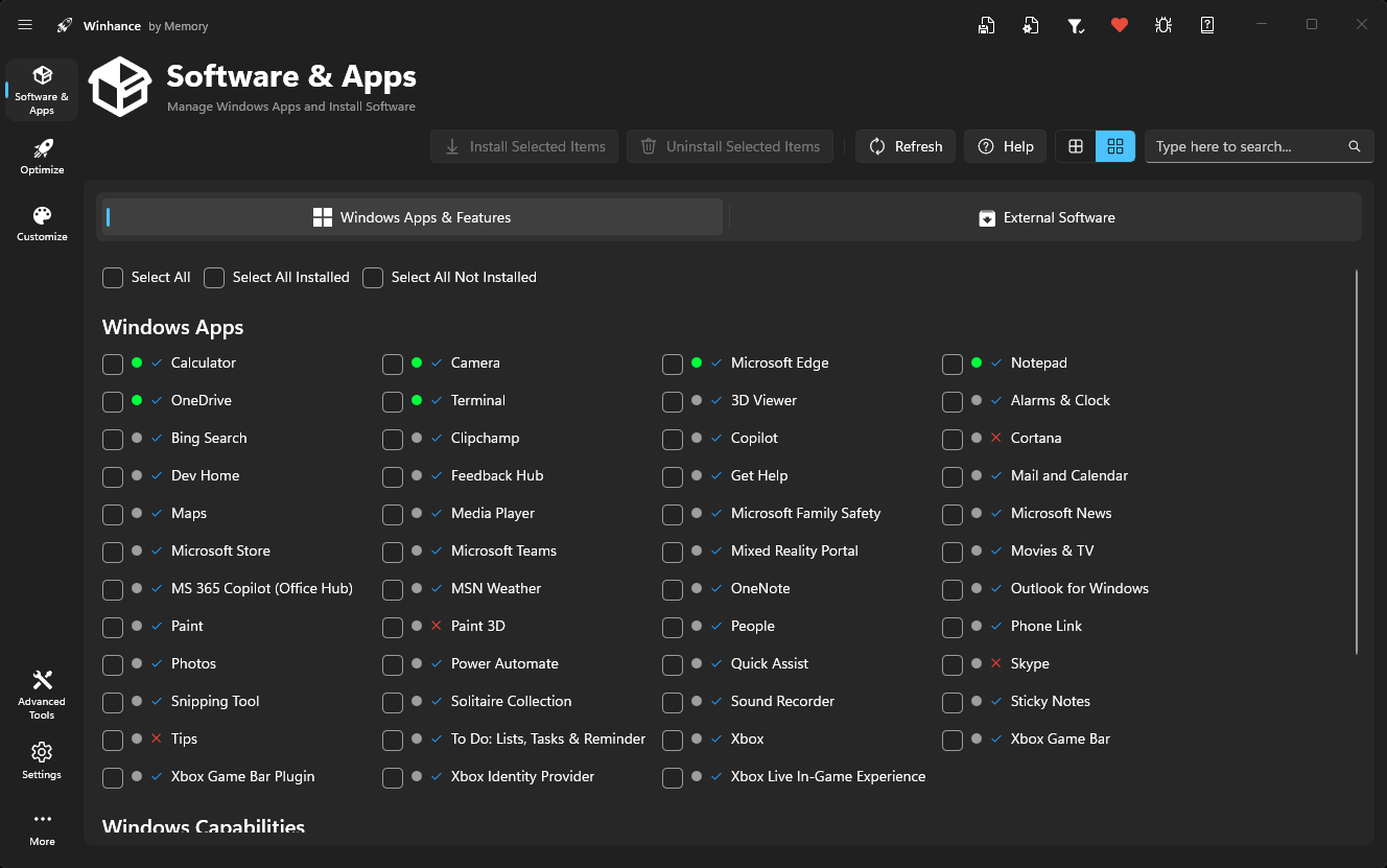 Winhance – Windows 增强工具